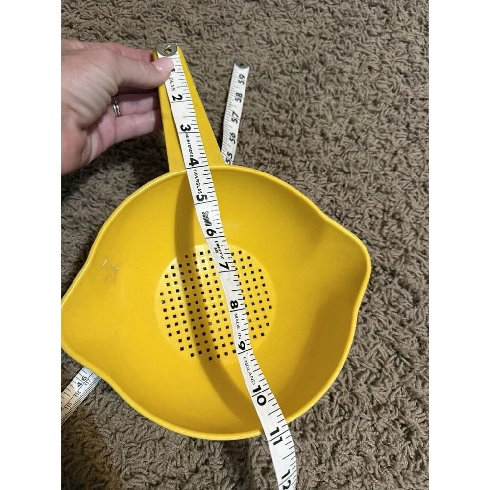 Tupperware 2 Qt Large Yellow Strainer Colander 1523-7 Vintage Retro 70’s